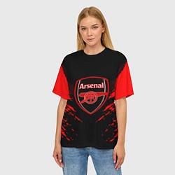 Футболка оверсайз женская Arsenal FC: Sport Fashion, цвет: 3D-принт — фото 2