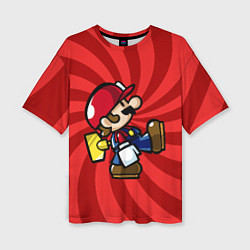 Женская футболка оверсайз Super Mario: Red Illusion