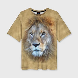 Женская футболка оверсайз Песчаный лев