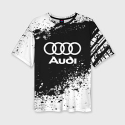 Женская футболка оверсайз Audi: Black Spray