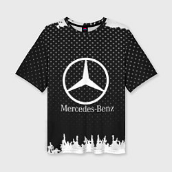 Женская футболка оверсайз Mercedes-Benz: Black Side