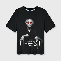 Футболка оверсайз женская T-Fest: Black Style, цвет: 3D-принт