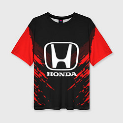 Женская футболка оверсайз Honda: Red Anger