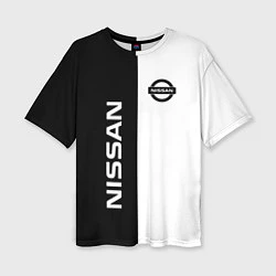 Женская футболка оверсайз Nissan B&W