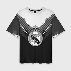 Женская футболка оверсайз FC Real Madrid: Black Style