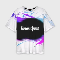 Женская футболка оверсайз Rainbow Six Siege: Color Style