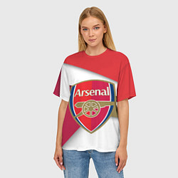 Футболка оверсайз женская FC Arsenal, цвет: 3D-принт — фото 2