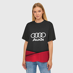 Футболка оверсайз женская Audi: Grey Carbon, цвет: 3D-принт — фото 2