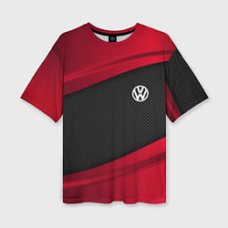 Футболка оверсайз женская Volkswagen: Red Sport, цвет: 3D-принт