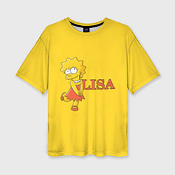 Женская футболка оверсайз Lisa Simpson