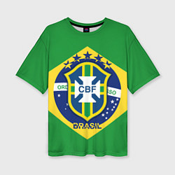 Футболка оверсайз женская CBF Brazil, цвет: 3D-принт