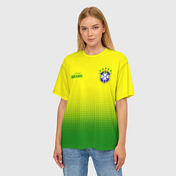 Футболка оверсайз женская CBF Brasil, цвет: 3D-принт — фото 2