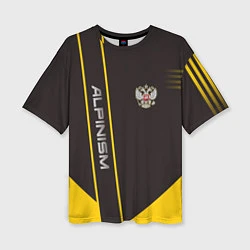 Женская футболка оверсайз Alpinism: Yellow Russia