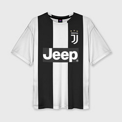 Футболка оверсайз женская FC Juventus: Ronaldo Home 18-19, цвет: 3D-принт