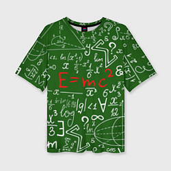 Футболка оверсайз женская E=mc2: Green Style, цвет: 3D-принт