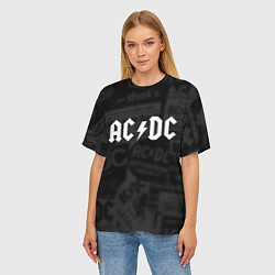 Футболка оверсайз женская AC/DC: Black Rock, цвет: 3D-принт — фото 2