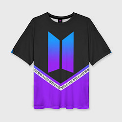 Женская футболка оверсайз BTS: Neon Symbol