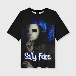 Женская футболка оверсайз Sally Face: Dark Mask