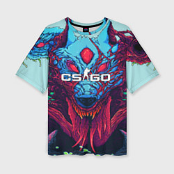Женская футболка оверсайз CS:GO Hyper Beast