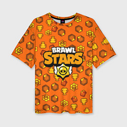 Футболка оверсайз женская Brawl Stars: Orange Team, цвет: 3D-принт