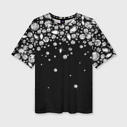 Женская футболка оверсайз Бриллиантовый дождь