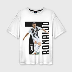 Женская футболка оверсайз Ronaldo the best