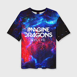 Женская футболка оверсайз IMAGINE DRAGONS