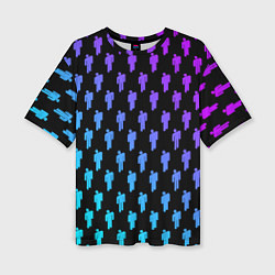 Женская футболка оверсайз Billie Eilish: Neon Pattern
