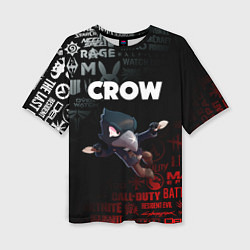 Женская футболка оверсайз BRAWL STARS CROW