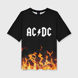 Женская футболка оверсайз AC DC