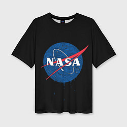 Женская футболка оверсайз NASA Краски