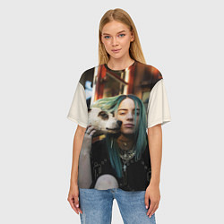 Футболка оверсайз женская BILLIE EILISH, цвет: 3D-принт — фото 2