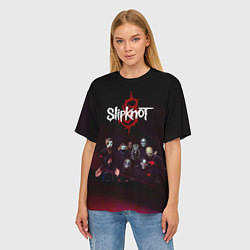 Футболка оверсайз женская Slipknot, цвет: 3D-принт — фото 2