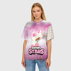 Футболка оверсайз женская Leon Unicorn Brawl Stars, цвет: 3D-принт — фото 2