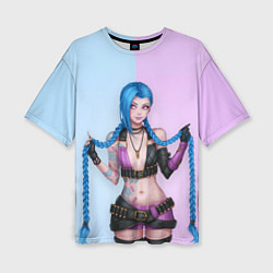 Футболка оверсайз женская League of Legends Jinx, цвет: 3D-принт