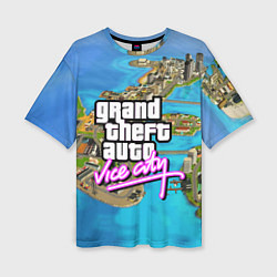 Женская футболка оверсайз GRAND THEFT AUTO:VICE CITY