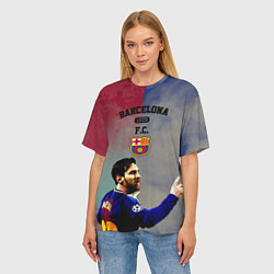 Футболка оверсайз женская Messi, цвет: 3D-принт — фото 2