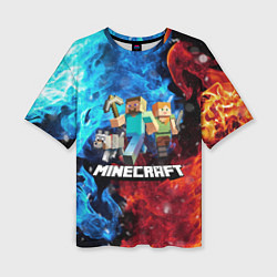 Женская футболка оверсайз Minecraft Майнкрафт
