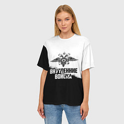 Футболка оверсайз женская Внутренние Войска, цвет: 3D-принт — фото 2