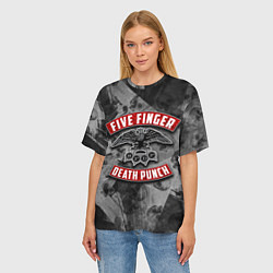 Футболка оверсайз женская Five Finger Death Punch, цвет: 3D-принт — фото 2