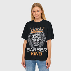 Футболка оверсайз женская Barber King Барбер Король, цвет: 3D-принт — фото 2
