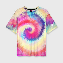 Женская футболка оверсайз Tie Dye vortex