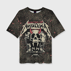 Женская футболка оверсайз Metallica