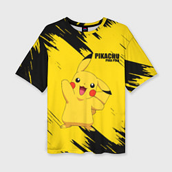 Женская футболка оверсайз PIKACHU: PIKA PIKA