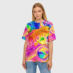 Футболка оверсайз женская TIE DYE, цвет: 3D-принт — фото 2