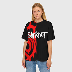 Футболка оверсайз женская Slipknot 7, цвет: 3D-принт — фото 2