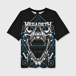 Футболка оверсайз женская Megadeth, цвет: 3D-принт