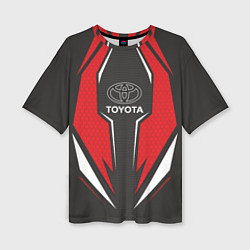Футболка оверсайз женская Toyota Driver team Red, цвет: 3D-принт