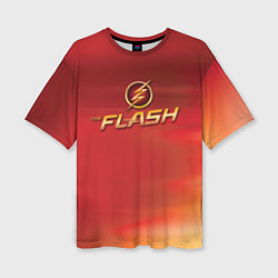 Футболка оверсайз женская The Flash Logo Pattern, цвет: 3D-принт