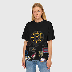 Футболка оверсайз женская NHL Boston Bruins Z, цвет: 3D-принт — фото 2